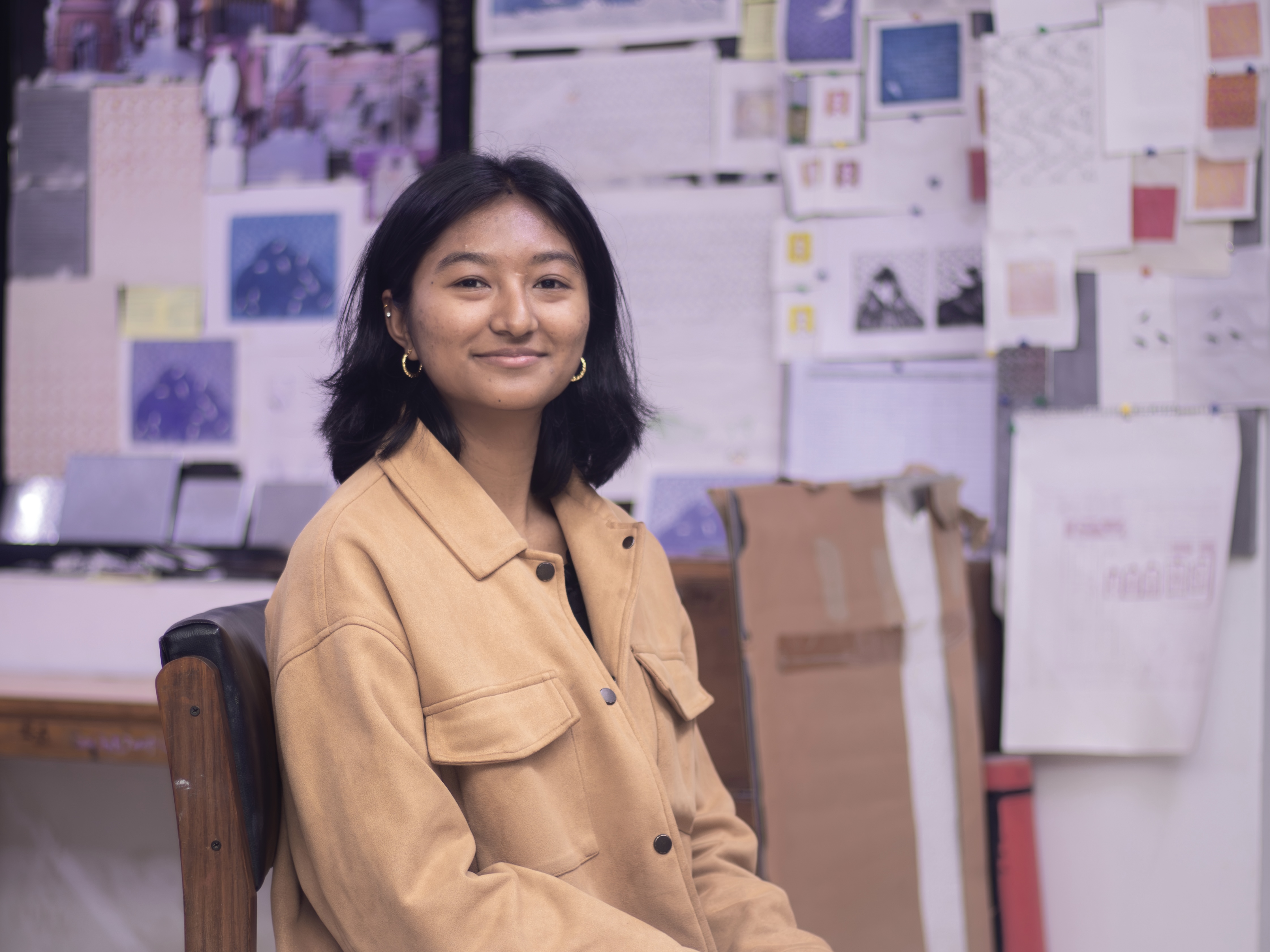 Smarika Maharjan in her studio